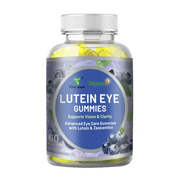 OEM Soin des yeux Gommes à la lutéine pour les yeux Suppléments vitaminiques à base de plantes Protéines de santé Extrait végétalien Compléments alimentaires Prix d'usine
