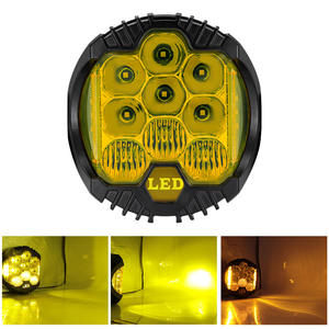 Nouveaux phares LED pour moto de 7 pouces, 6500 lumens, blanc/jaune, 70W, 12V, barre de travail, éclairage antibrouillard, montage universel, tout-terrain - Product Image 5