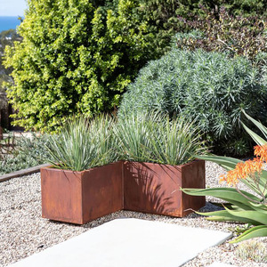<span class=keywords><strong>Jardinière</strong></span> carrée en <span class=keywords><strong>acier</strong></span> Corten pot de fleur extérieur <span class=keywords><strong>rouille</strong></span> <span class=keywords><strong>jardinière</strong></span> - Product Image 4