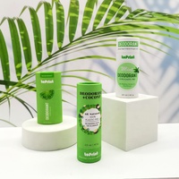 Baume déodorant solide écologique Push Eco Emballage cylindrique en tube de papier de carton biodégradable Matériaux recyclés recyclables