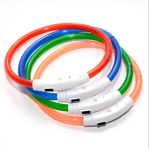 Leuchten Sie LED-Hunde halsband Wasserdicht im Dunkeln leuchten TPU Cut table Puppy für kleine mittelgroße Hunde - Product Image 2