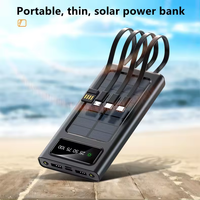 Cargador Solar Portátil de Doble USB con Batería de Litio-Polímero, Banco de Energía Solar de 10000 mAh, Venta al Por Mayor