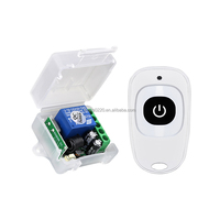 Interruptor de Control remoto RF inalámbrico Universal de 433M DC12V 24V 1CH relé RF interruptores de Control remoto transmisor y kit receptor