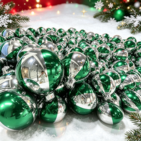 Cloches de Noël, Boules Miroir Métalliques Brillantes Rouge Or Argent Vert, Décoration de Noël, Structures Gonflables Publicitaires