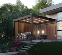 Pergola motorisée en aluminium sur mesure avec toit à lames orientables, auvent de balcon extérieur, imperméable, abri de jardin, vente