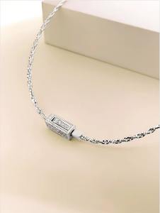 Collier pour enfants à la mode plaqué or 18 carats, chaîne de clavicule incrustée de zircon, tempérament polyvalent, chaîne simple tendance - Product Image 2