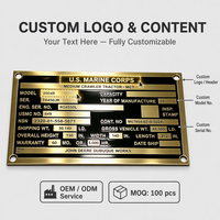 Plaque signalétique personnalisée en acier inoxydable brossé, durable, pour logo d'entreprise, signalétique de marque, marque MASS WAY