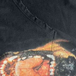 Pull-over Homme Personnalisé en Gros avec Broderie Tête de Chien, Style Streetwear, Effet Délavé Acide, Y2K, Sport, Coupe Oversize, 100% Coton - Product Image 2