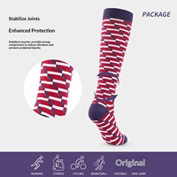 Chaussettes de compression tricotées pour le sport, ODM, athlétiques, élastiques, amincissantes, absorbant la transpiration, résistantes à la friction, pour l'été