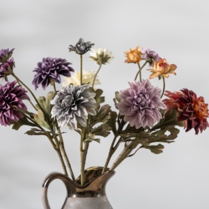 Ramo de Dalia de seda simulada hecho a mano Vintage estilo moderno y sencillo añade un ambiente artístico a cualquier espacio - Product Image 2