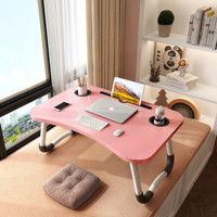 Bureau pliable en bois et alliage d'aluminium, facile à assembler, pour ordinateur, idéal pour le bureau à domicile ou la chambre, avec des fonctions de rangement