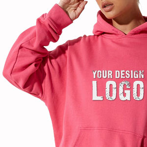 Sweat-shirt pour femme décontracté, lourd, à épaules tombantes, ample, logo personnalisé, lavé, polaire, pour l'automne et l'hiver - Product Image 5