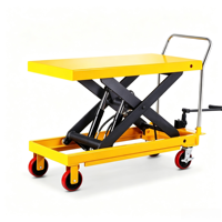 MIFONLIFT 1T/1.5T/2T par 1m Chariot élévateur manuel à ciseaux simple avec double vérins hydrauliques, chariot élévateur à poussée manuelle