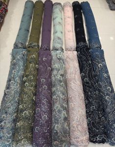 Tela de red de cuentas elegantes exclusivas de lujo, Material bellamente bordado para ropa de novia Lehengas y vestidos de fiesta 2025 - Product Image 3