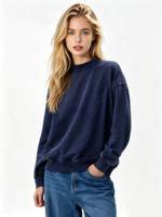 Pull basique extensible à col montant pour femme, décontracté et tendance