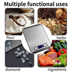 सस्ते रसोई डिजिटल फूड स्केल इलेक्ट्रॉनिक 5 किलो/11lb स्टेनलेस स्टील फूड वजन मापने के लिए - Product Image 6
