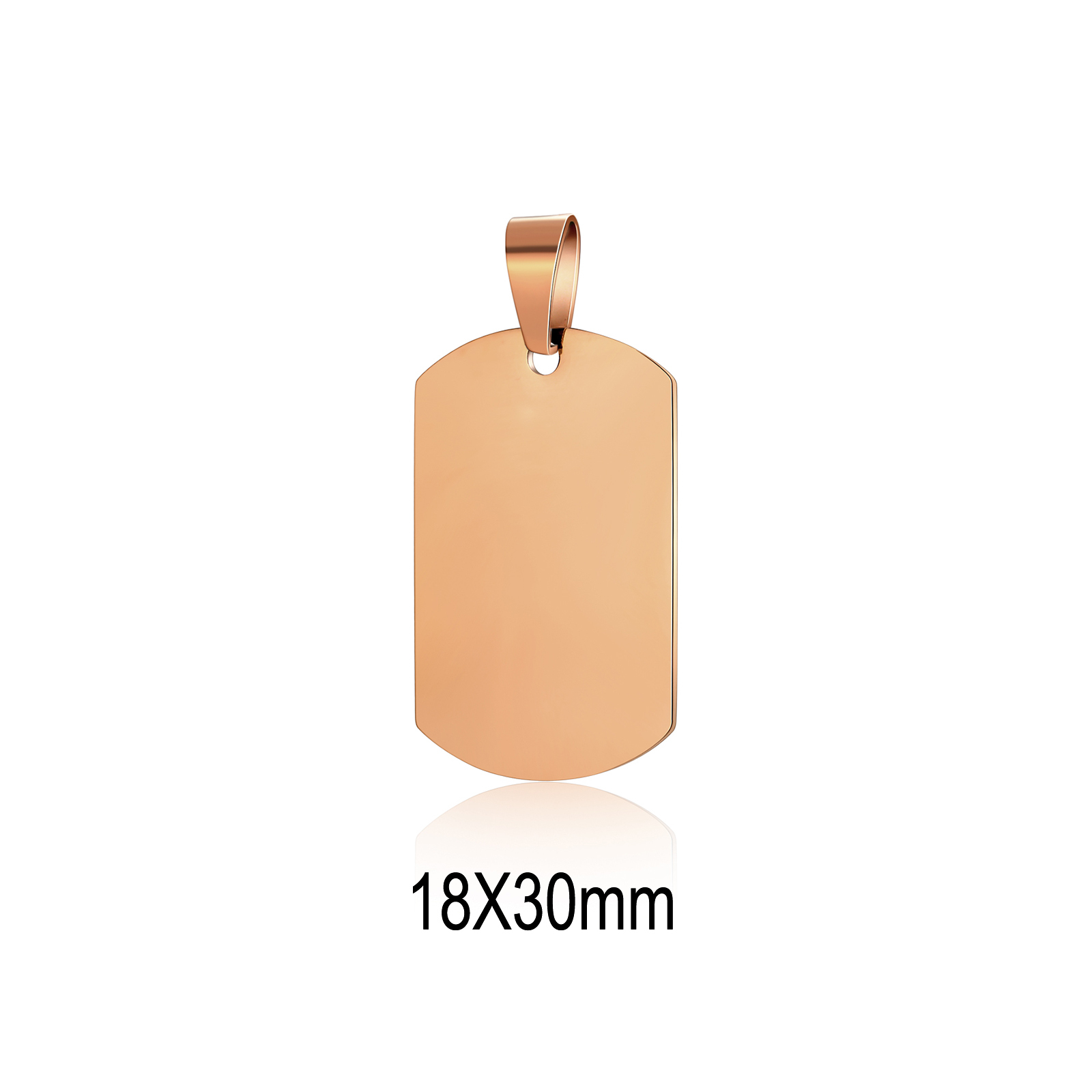 Or rose 18X30mm