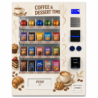 Distributeur de boissons réfrigérées de bureau, 20 sélections, clavier LCD, paiement MDB, distributeur de capsules de café et de collations pour la pause thé au bureau