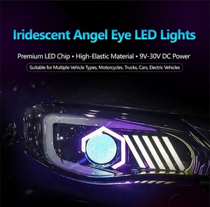 Lampu LED Angel Eye Mobil Cincin <span class=keywords><strong>Halo</strong></span> Iridescent - Lampu Depan Chip Premium Elastis Tinggi DRL 9-30V - Product Image 2