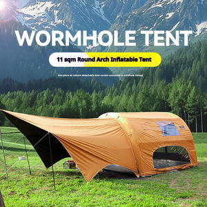 <span class=keywords><strong>Tente</strong></span> de camping gonflable Oxford 20 places, 4-6 personnes, installation rapide, imperméable, coupe-vent, quatre saisons, fenêtre en TPU et trou pour cheminée - Product Image 1