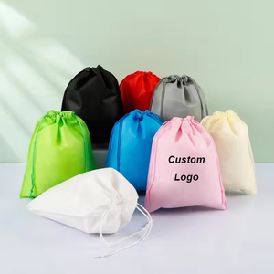Vente en gros bon marché de sac cosmétique non tissé avec logo personnalisé paquet de voyage avec cordon sac à poussière en tissu non tissé pour cadeaux - Product Image 1