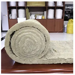 Manta de lana de roca Lana de piedra con papel de aluminio o malla de alambre Aislamiento de basalto de lana de roca basalto para hornos