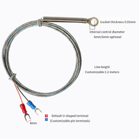 Capteur de température à montage en surface pour rondelle à ressort de type K/E/J à thermocouple avec fil de détection de température en option M6/M5
