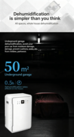 Compresseur réfrigérant 60L/D électrique avec écran tactile en plastique, portable, commercial, à drainage automatique vers le haut pour usage domestique