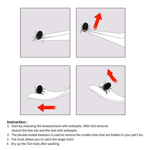 Ensemble de 3 pinces à tiques en acier inoxydable, finition miroir, réutilisables pour les humains, les chiens et les chats, 2026 - Product Image 5