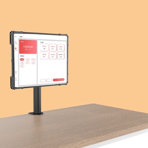 <span class=keywords><strong>Support</strong></span> de <span class=keywords><strong>tablette</strong></span> à pince pour bureau, pour caisses enregistreuses POS, <span class=keywords><strong>support</strong></span> universel antivol en métal, rotation libre à 180°, VESA - Product Image 2