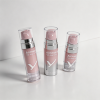 Flacons pompe sans air en plastique PP de 5 ml, 10 ml, 15 ml, contenants vides pour crème pour le visage, lotion, shampoing, crème pour les yeux, pour l'emballage avec logo