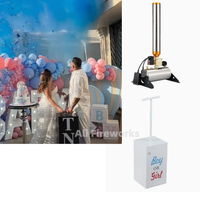 Canon à confettis électrique télécommandé pour révélation du sexe, avec poudre colorée et papier coloré