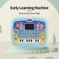 Tablette d'apprentissage multifonctionnelle éducative précoce en plastique avec piano, fonction de lecture de mots et d'alphabet, et LED parlante Hanye