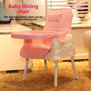 <span class=keywords><strong>Chaise</strong></span> haute pour bébé, multifonctionnelle, pliable, en plastique, portable, siège à dossier haut, réglable en hauteur, universelle - Product Image 4