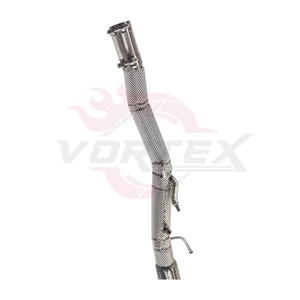 Tuyau d'échappement en acier inoxydable Vortex avec bouclier thermique compatible avec Mercedes Benz AMG CLA35 4MATIC 2.0T 2020-2023, tuyaux de turbo pour voiture - Product Image 1