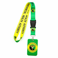 Porte-cartes personnalisé en gros Porte-cartes d'identité polychrome avec cordons détachables en polyester