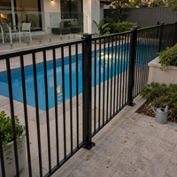 Valla de Seguridad para Piscina de Aleación de Aluminio, Tamaño y Altura Personalizables, Barrera Removible para Piscina Exterior, Precio de Fábrica
