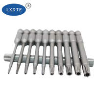 Tournevis LXD S2 DIY en acier allié avec embout en forme de fleur de prunier 75mm T6-T40, jeu d'outils de tournevis antivol en forme de fleur de prunier