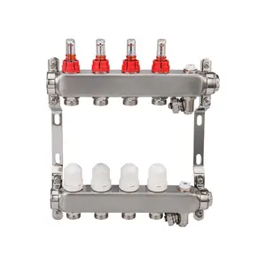 Stainless steel underfloor heating radiant heating water manifolds