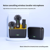Microphone Lavalier Sans Fil Professionnel Double Canal avec Boîtier de Charge à Affichage Numérique Type-C pour Enregistrement et Vlogging