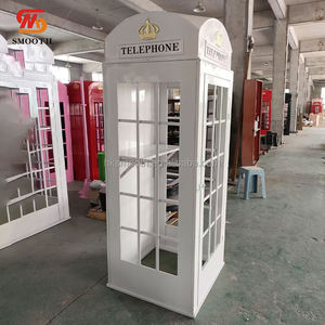 Support de téléphone en forme de cabine téléphonique londonienne en fer blanc, design démontable, pour événements et fêtes, vente en gros - Product Image 2