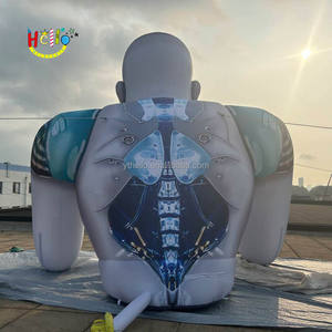 Гигантская светодиодная модель головы робота AI сценический Декор реквизит надувные 3d формы - Product Image 6