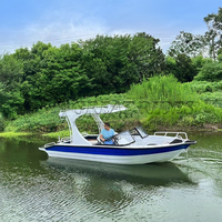 Bateau électrique en aluminium de 5.8m, 19ft, embarcation durable pour villégiature et entreprise de location