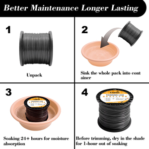 ที่เล็มหญ้าเส้นใยไนลอนสีเทาสำหรับเล็มหญ้าเชิงพาณิชย์ขนาด3<span class=keywords><strong>ปอนด์</strong></span>ขนาด095นิ้ว x 925ฟุต - Product Image 3