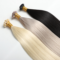 Cheveux humains Remy 100% double épaisseur, pointes pleines, 18-26 pouces, pointes plates à fusion, peuvent être permanentés pour cheveux fins et fragiles, usage professionnel