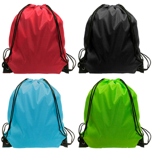 Custom Logo Promotional Polyester Nylon Sports Bulk <b>Drawstring</b> <b>Backpack</b> Draw String Bag for School Gym - Product Image 6