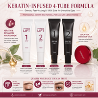 4 en 1 Lash & Brow Lift and Tint Kit Eyelash Lifting 5 Lift Pads Netrural Wild Eyebrow Semi-permanent Personnalisé