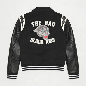 Veste universitaire en laine/polyester imperméable réversible de qualité supérieure, style hip-hop, personnalisable, pour hommes et femmes - Product Image 1