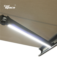 1-7M différentes tailles de Cassette complète motorisée auvent rétractable avec lumière LED
