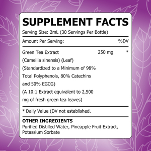 Factory Wholesale Green Tea Extract Liquid Drops Natural Antioxidants Promotes Immune Defense System Skin Overall Wellness - Product Image 2